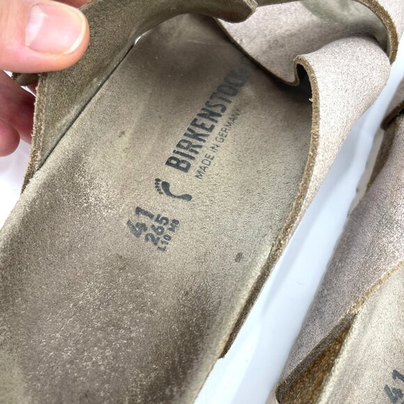 Birkenstock Narrow Siena Big Buckle Washed Metallic Rose Gold Sandals - Picture 11 of 14